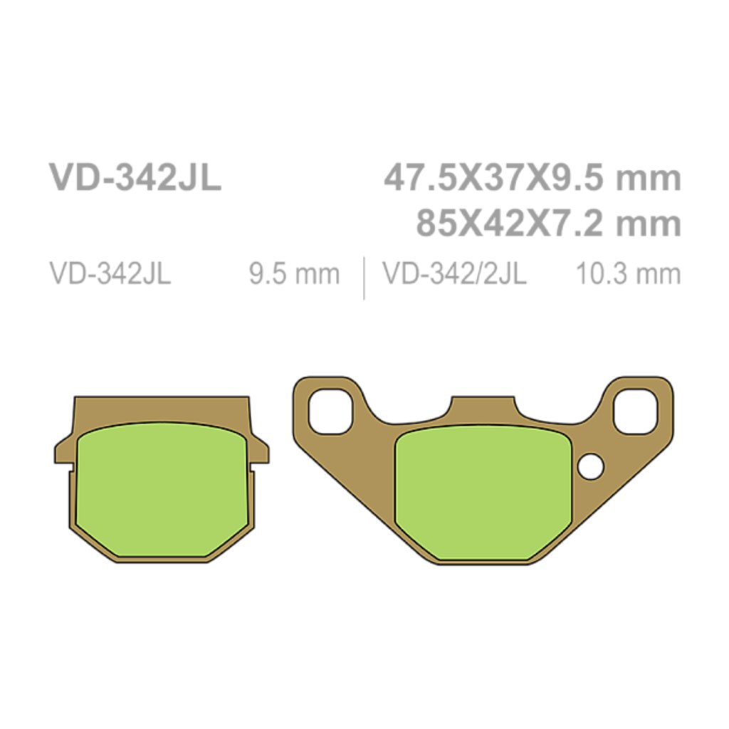 Тормозные колодки Vesrah VD-342JL — VD-342JL — фото 1