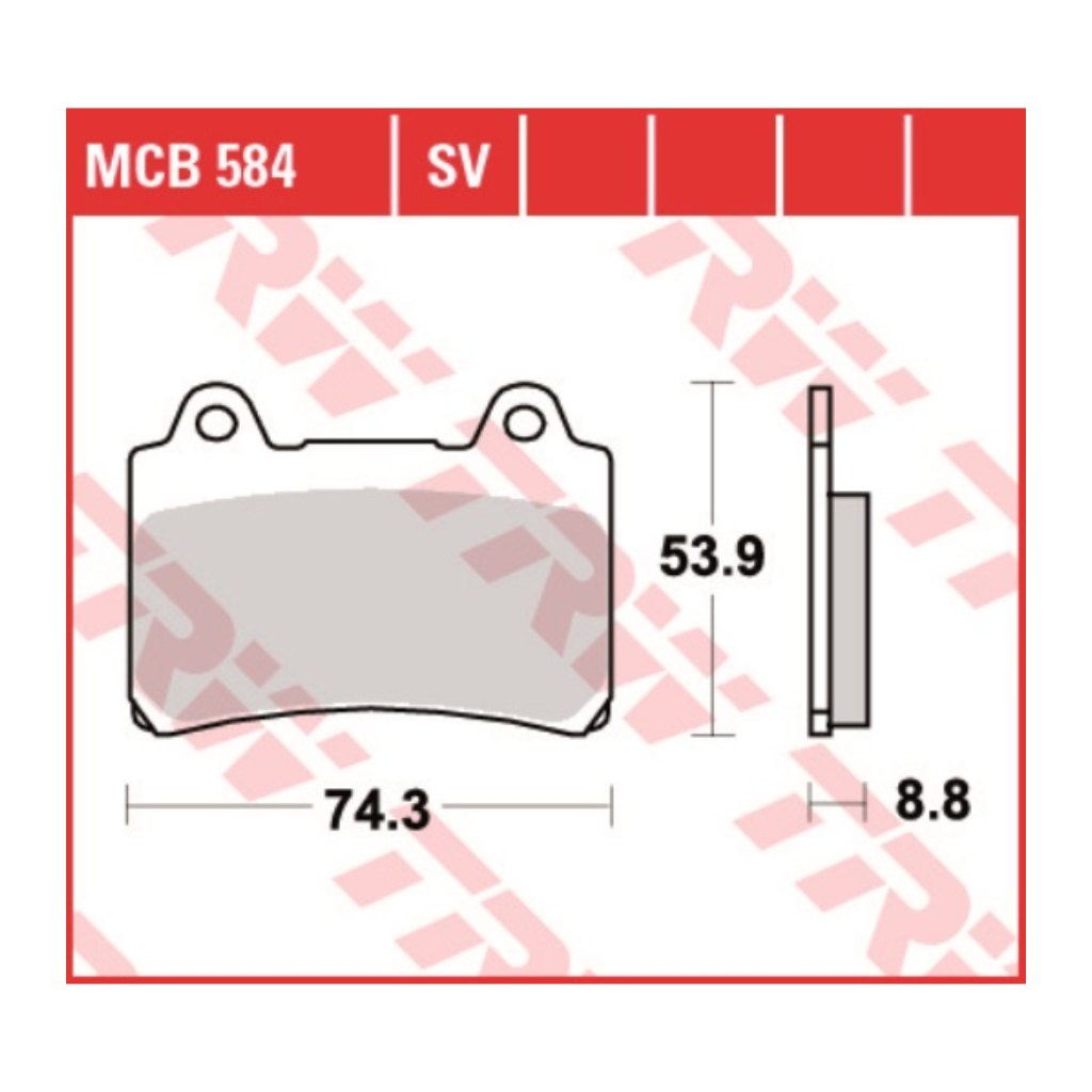 Тормозные колодки TRW MCB 584 — MCB584 — фото 1